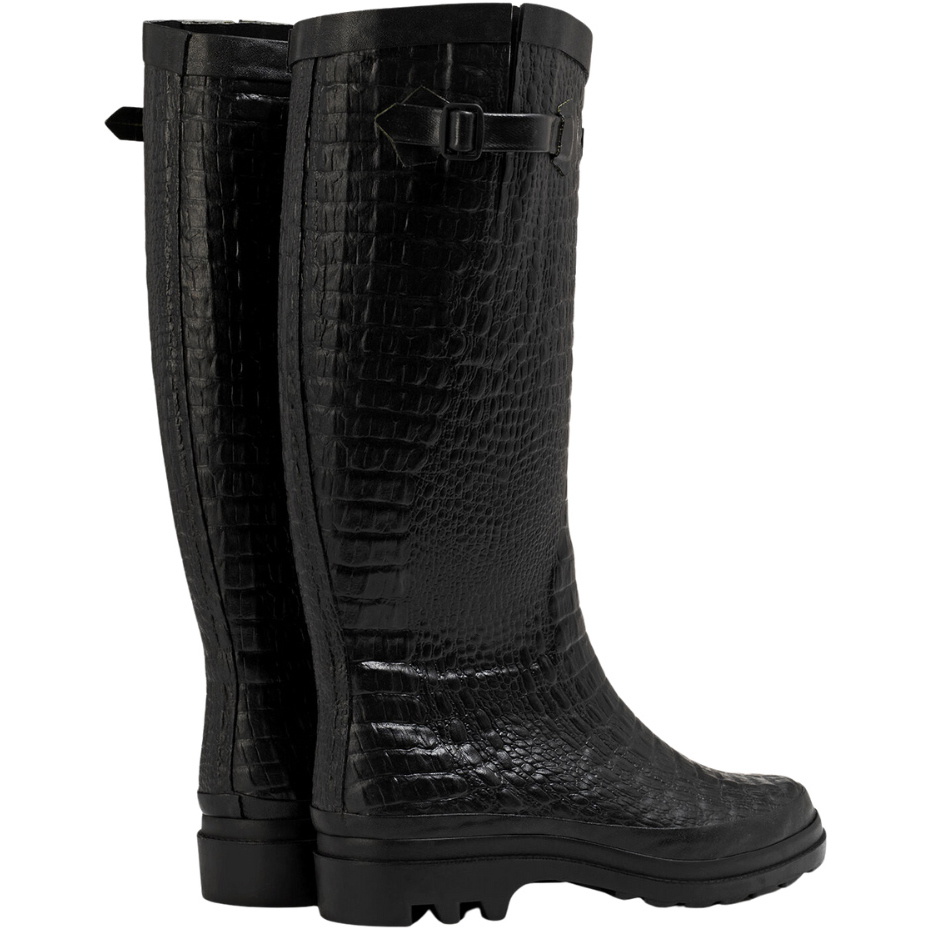 2026 Aigle Womens Aiglentine Croc Wellington Boot ND7814 - Noir